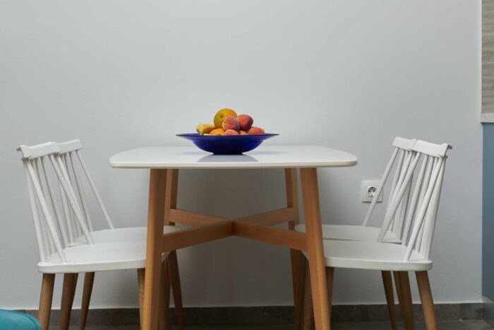 Open-plan living room and kitchen in family apartment in Ierapetra