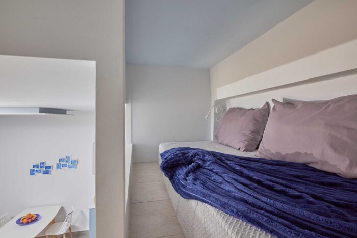 Open-plan living room and kitchen in family apartment in Ierapetra