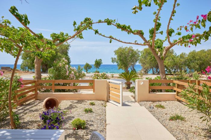 Private terrace with garden furniture in Ierapetra apartment