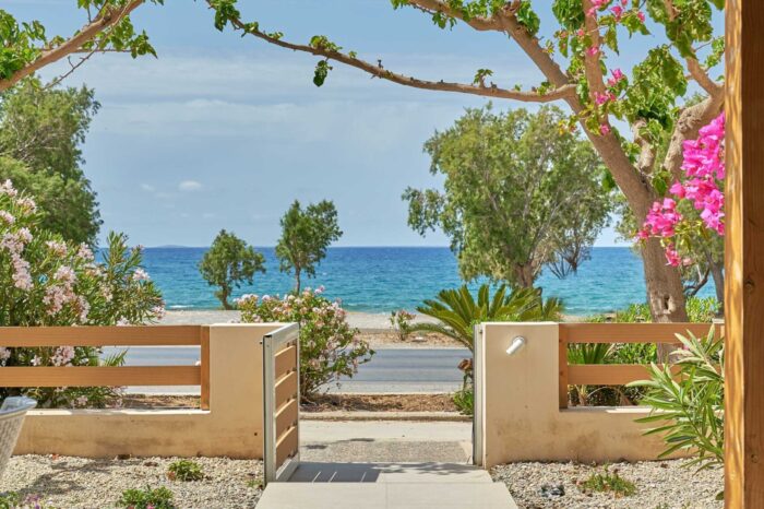 Private terrace with garden furniture in Ierapetra apartment